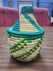 Handwoven Basket with Lid #25-154