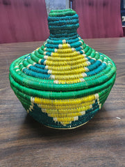 Handwoven Basket with Lid #25-157