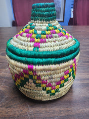 Handwoven Basket with Lid #25-158