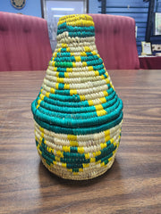 Handwoven Basket with Lid #25-160