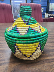 Handwoven Basket with Lid #25-161