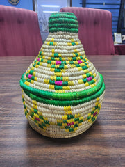 Handwoven Basket with Lid #25-162