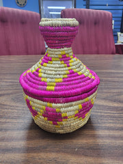 Handwoven Basket with Lid #25-164