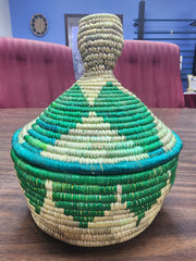 Handwoven Basket with Lid #25-165