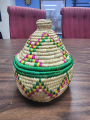 Handwoven Basket with Lid #25-166