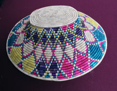 Lid of 2 piece handwoven basket